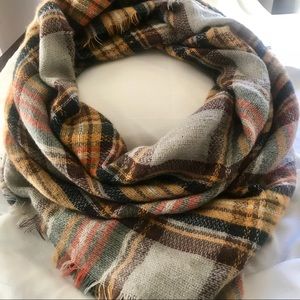 Classic Plaid Blanket Scarf